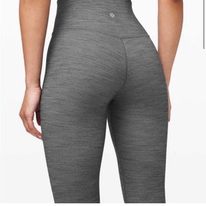 Lululemon Align Pant II 25” Mini Heather Herringbone Heathered White / Black